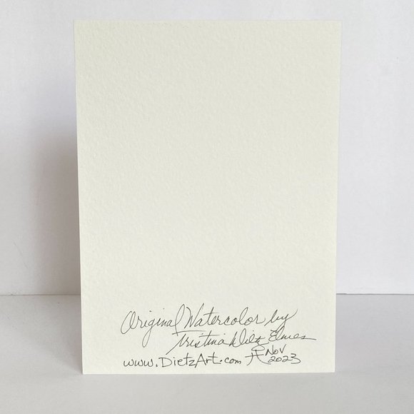 Poppies Blank Greeting Card Original Handmade Watercolor Artwork Plus Envelope - Picture 4 of 6